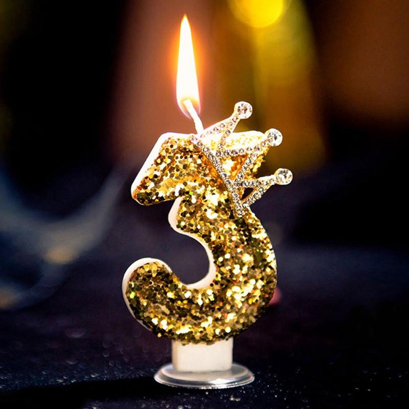 Цифровые свечи Crown Birthday, свечи для взрослых и детей на день рождения, вечеринка