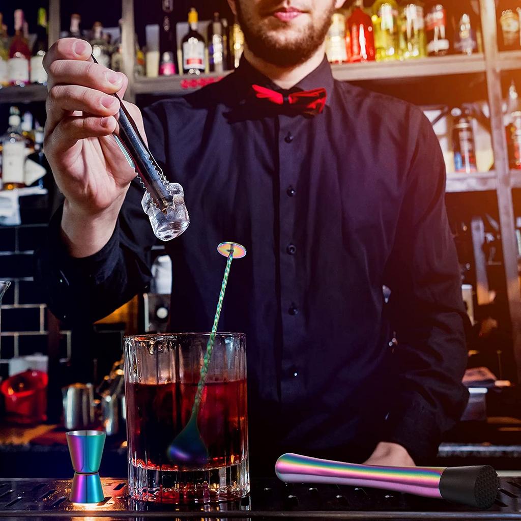 Мадлер для коктейлей 8-дюймовый коктейльный мадлер из нержавеющей стали с рифленой нейлоновой головкой для измельчения фруктов