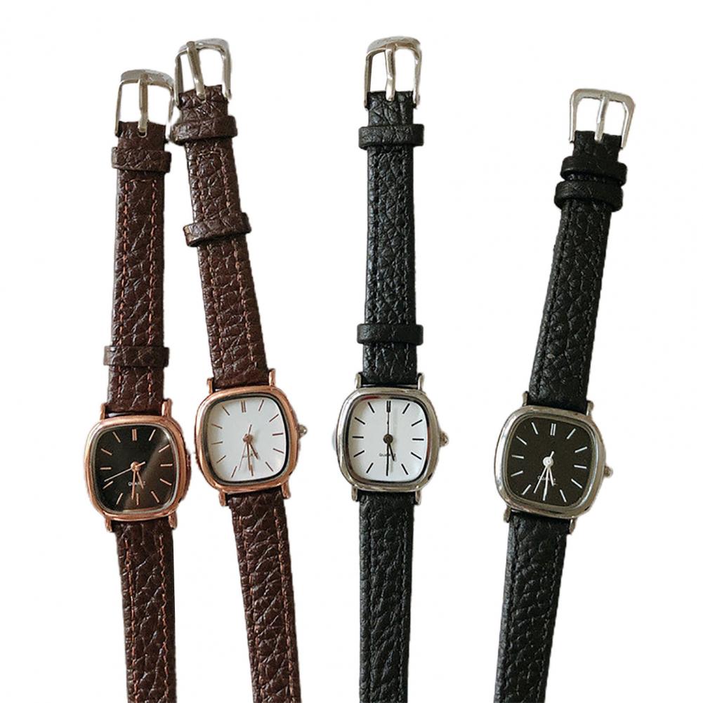 Women Quartz Watch Ladies Watch Vintage Square Dial Faux Leather Strap Lady Quartz Wrist Watch Casual Clock Wristwatches