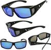 Over Glasses Polarized Sunglasses Blue Light Cut Over Glasses Polarized Glasses Stylish Sports Drive Sabae Chisendo TSC50 Black Blue [Adventure King]