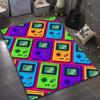 Neon Game Consoles Pattern Carpet for Bedroom Floor Mat Living Room Area Rugs Anti-slip Rugs Home Decor