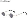 Retro Hip Hop Metal Frame Shades Punk Sun Glasses Small Round Sunglasses
