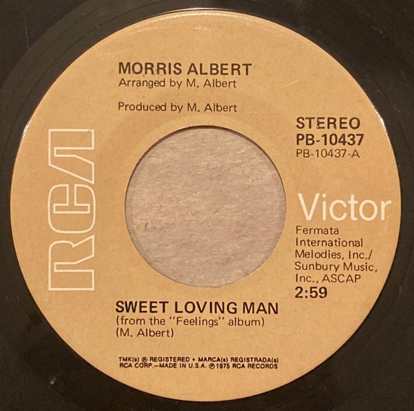 7-дюймовая пластинка MORRIS ALBERT - Sweet Loving Man / Christine PB10437 RCA Victor 1975 US Pop Б/у