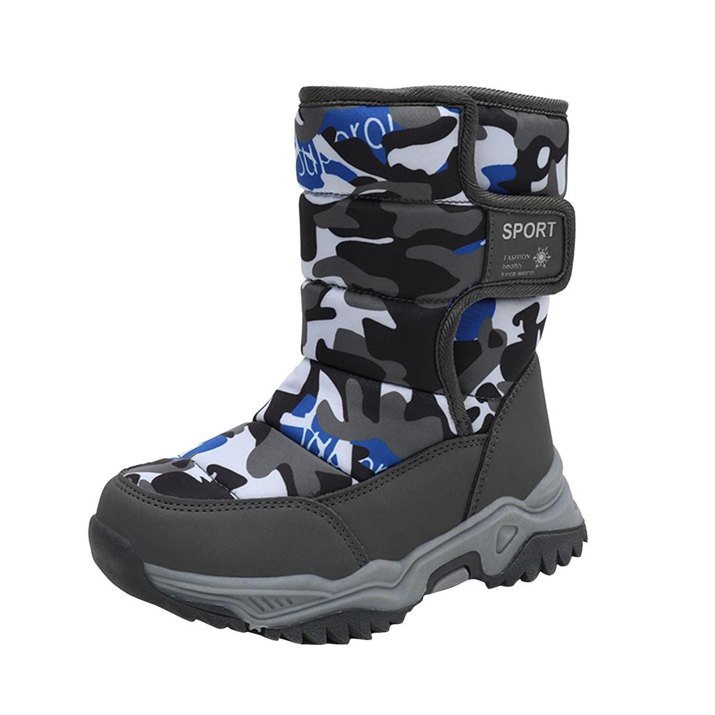 Fashion Snow Comouflage Colors Child Boy Girls Casual Winter Waterproof Boots