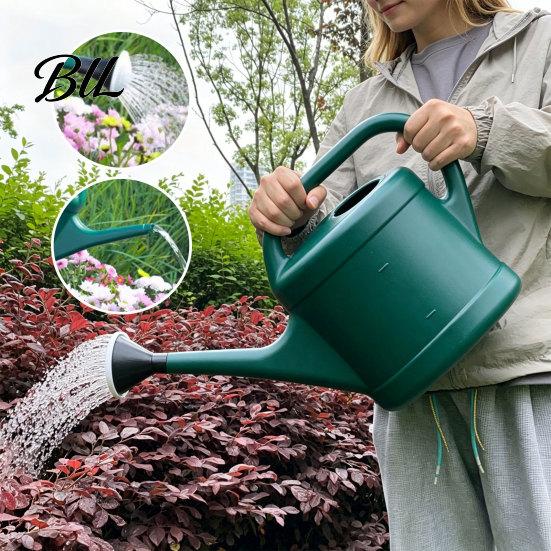 Watering Can for Houseplants Long Spout Plastic with Ergonomic Handle 3L Large Capacity 5L Pot Removable Sprinkler Head Indoor Outdoor Gardening