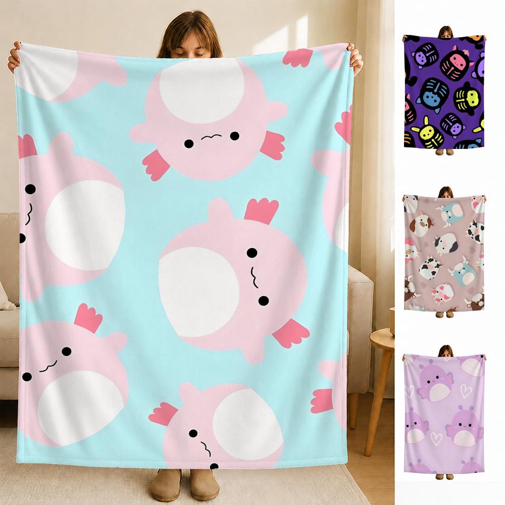 plush SSquish MMallows Throw Soft Flannel Blanket for Bed Bedroom Sofa Picnic Throw Skinfriendly Breathable Gift Cover