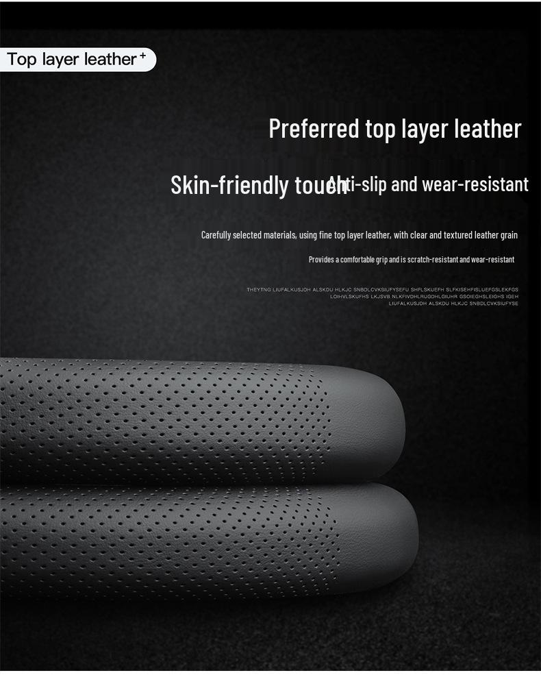 Чехол на руль Toyota Levin Hybrid из натуральной кожи - Универсальный всесезонный ультратонкий автомобильный аксессуар