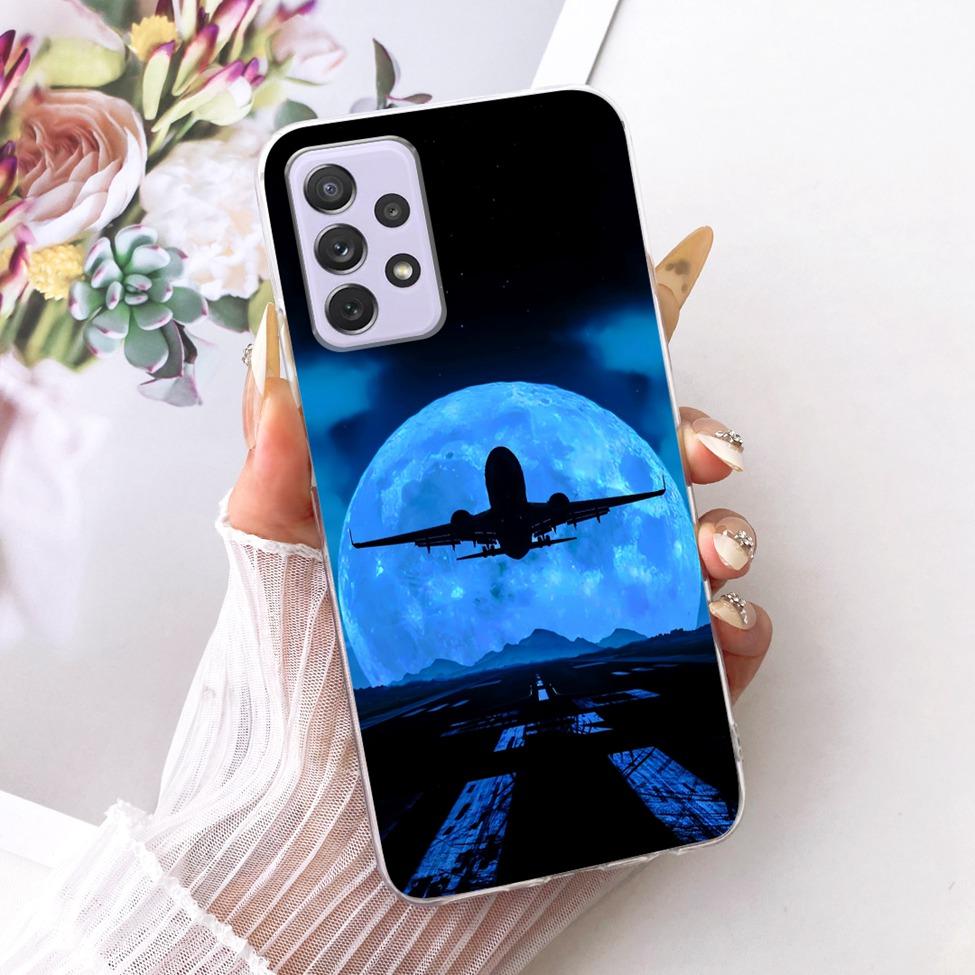 Прозрачный чехол для Samsung Galaxy A72 4G Милые модные цветы Забавный расписной корпус для Samsung A72 4G SM-A725M SM-A725F Чехол