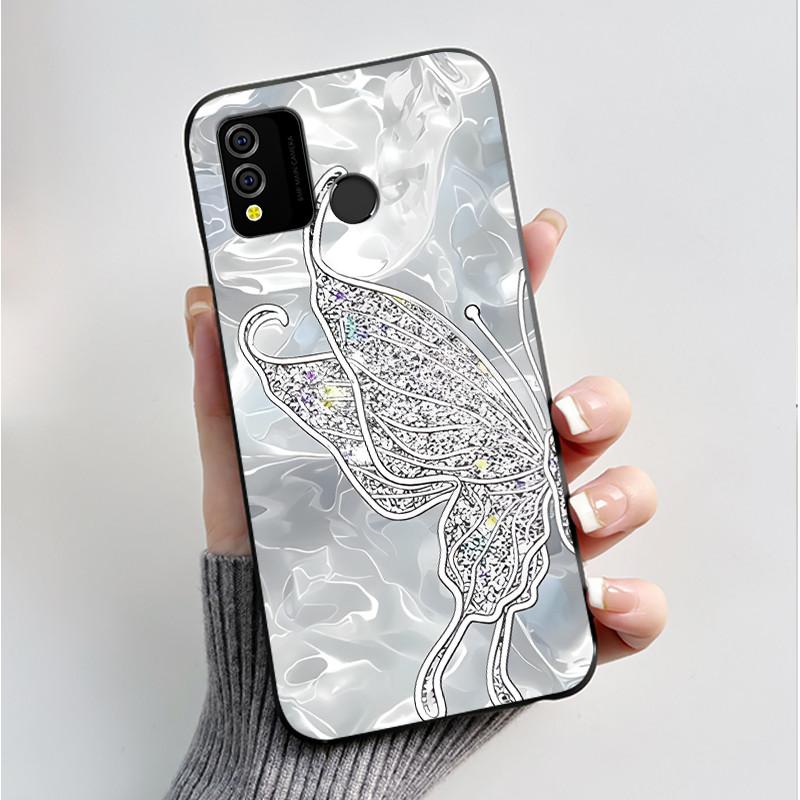 For BLU J9L Case Luxury Fashion Butterfly Flowers Jelly Black Soft TPU Silicone Back Cover For BLU J9L J 9L Phone Casing