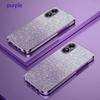Luxury Gradient Glitter Plating Case For OPPO A78 A58 A38 A94 A57 A36 A17 A16 A55 A1 A2 Find X6 Pro K11 K11X Silicone Back Cover