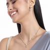 Elegant Gold Plated Zirconia Necklace Set For Women