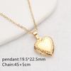 Stainless Steel Silver & Gold Women's Heart Photo Frame Locket Necklace
