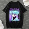 Аниме Hunter X Hunter Киллуа Зольдик Футболка Мужская Женская Модная Харадзюку С коротким рукавом Круглый вырез Большого размера Унисекс Футболка 70254