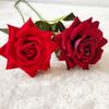 Single Lover Flannel Rose, Simulated Flower Shooting Props Simulated Home Decoration Wedding Fake Flower