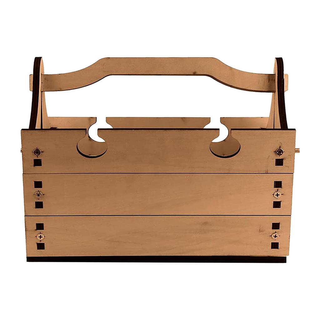 Multifunctional Folding Wooden Table, Portable Two-in-one Outdoor Folding Table With Wine Glass Holder