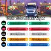 2pcs 12V/24V 9LED Truck Trailer Side Marker Indicator Light Car Signal Brake Rear Warning Tail Clearance Light Parking Light