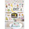 Kaaba And Colorful Ramadan Lanterns Ramadan Glass Wall Door Sticker Set