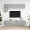 VidaXL TV Unit Set 5 Pcs Concrete Grey Chipboard