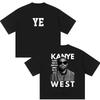 2026 Hot Sale Rapper Kanye West Ye Tour Concert Album Print Unisex Vintage Loose Pure Women And Men T shirt