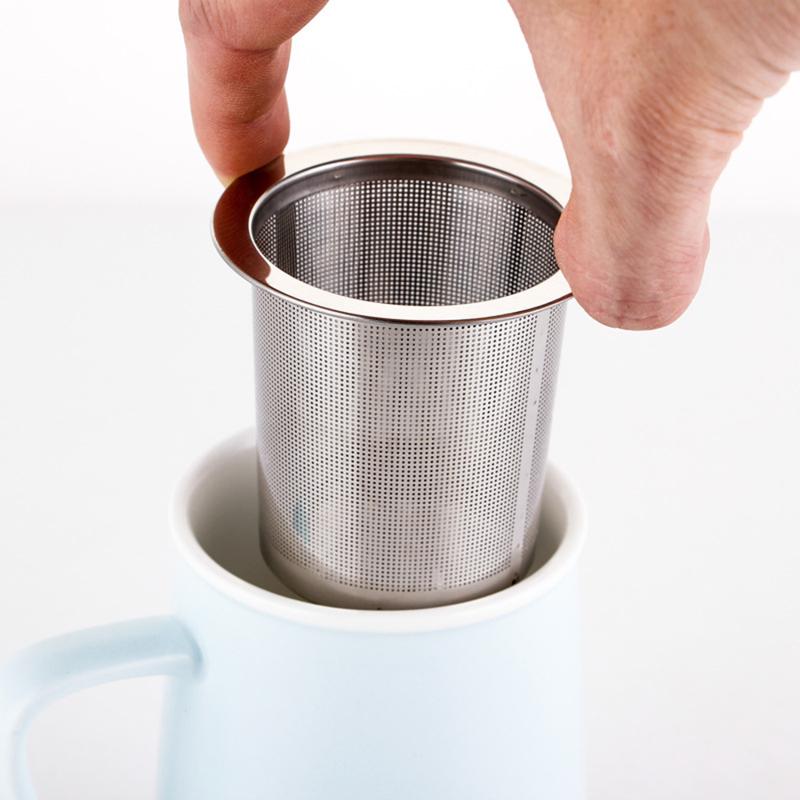 Stainless Steel Tea Leak Binaural Tea Filter With Cover Reusable Tea Strainers Tea Infusers Kitchen Teapot Coffee Tea Drinking Accessories