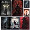 Dark Hunter B-Bloodborne Game Poster HD Art Sticky Wall Waterproof Home Living Room Bedroom Bar Aesthetic Decoration