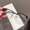 Anti-Blue Light Eyebrow Frame Flat Mirror Women'S Avant-Garde And Versatile Cool Handsome Myopia Glasses Frame Men
