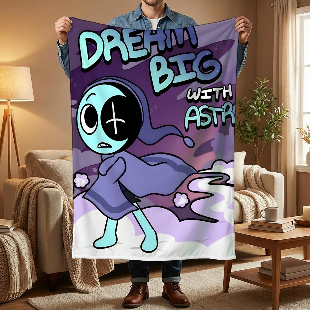 D-Dandy‘s World ANIME Throw Soft Coral Fleece Blanket 310gsm Fluffy Warm Throw for Sofa Bed Couch Bedroom Decor
