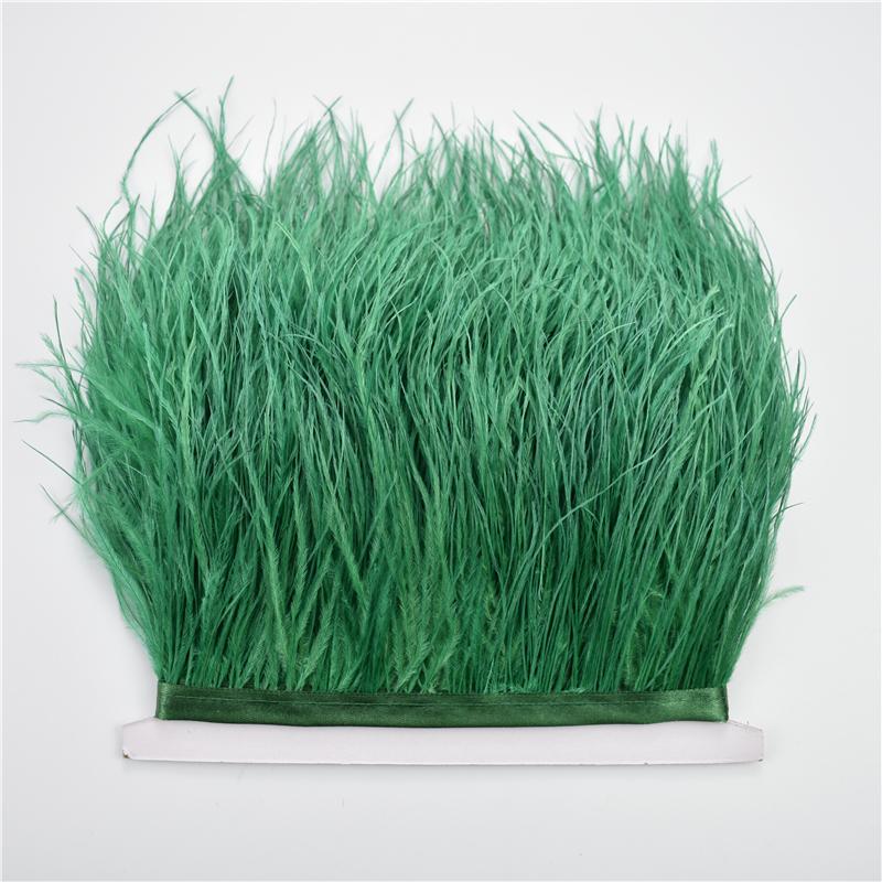 Перо 8-10 см Отделка страусиными перьями для шитья и рукоделия Черная перьевая бахрома для украшения юбки Натуральные перья Ленточная бахрома