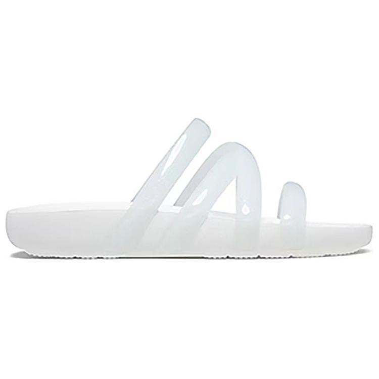Crocs Шлепанцы с открытым носком, на резиновой подошве, быстросохнущие, антибактериальные, женская обувь, белые 208537-100