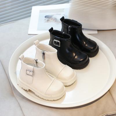Осень Новые Удобные Ботинки для Девочек Бренд Мода Толстая Подошва Детская Обувь Универсальный Тренд Классические Ботинки для Девочек Элегантные Ботильоны Женские