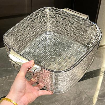 Двухслойный таз для мытья овощей, корзина для слива, пластиковая тарелка для фруктов для гостиной, кухонный фильтр для воды и корзина для мытья