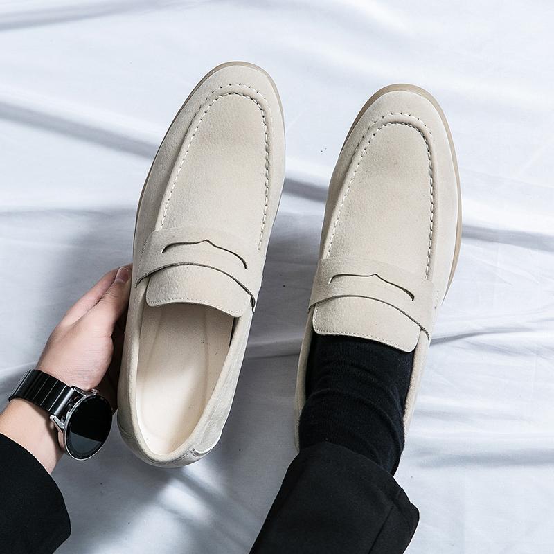 Fashion Spring New Classic Suede Loafers Men Casual Shoes Luxury Brand Mens Breathable Slip On Driving Shoes Nubuck Leather Moccasins