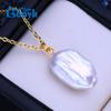 Natural Freshwater Big Baroque Pearl Necklaces For Women Girl Classic Gold Color Cloud Pendant Birthday Gift Party Jewelry