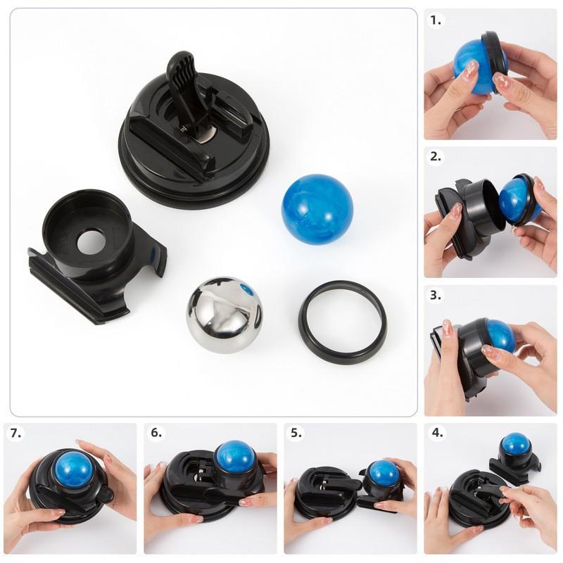 Wall-Mounted Suction Cup Massage Ball Roller Back Muscle Relief Trigger Point Therapy ABS Fitness Recovery Tool
