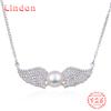 Линдон Стерлингового Серебра 925 Классическое Женское Ожерелье Кулон Циркон Модный Подарок