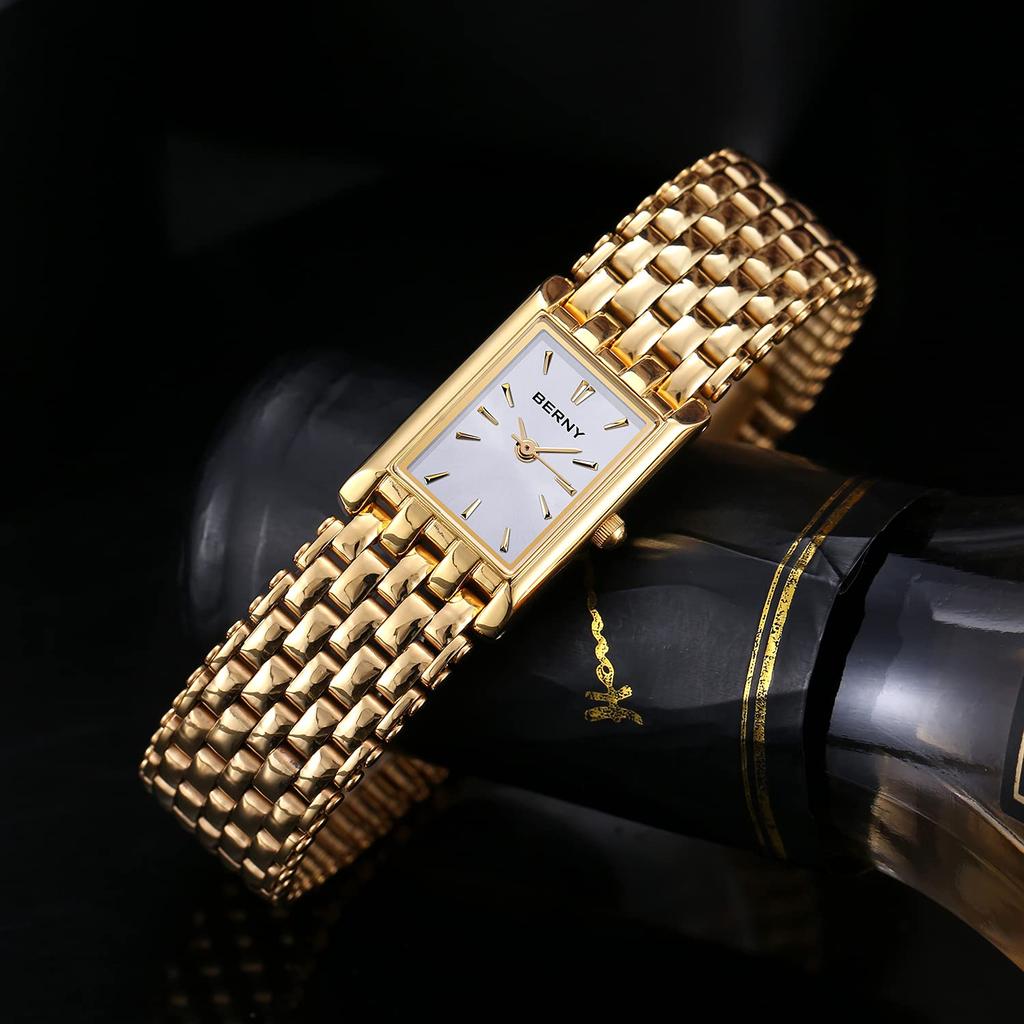 BERNY Ladies Quartz 3 ATM Water Luxury Gold Bracelet Tool Included Watch, Watch, Women's Watch, Resistant, Watch, "Gold"