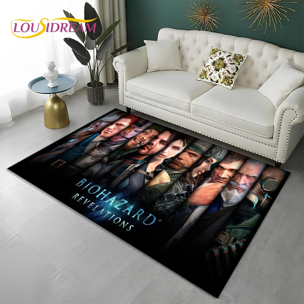 3D Игры R-Resident Evil Игровой Ковер Коврик для Дома Гостиная Спальня Диван Придверный Коврик Декор, Ковер для Игровой Зоны Детей Нескользящий Напольный Коврик