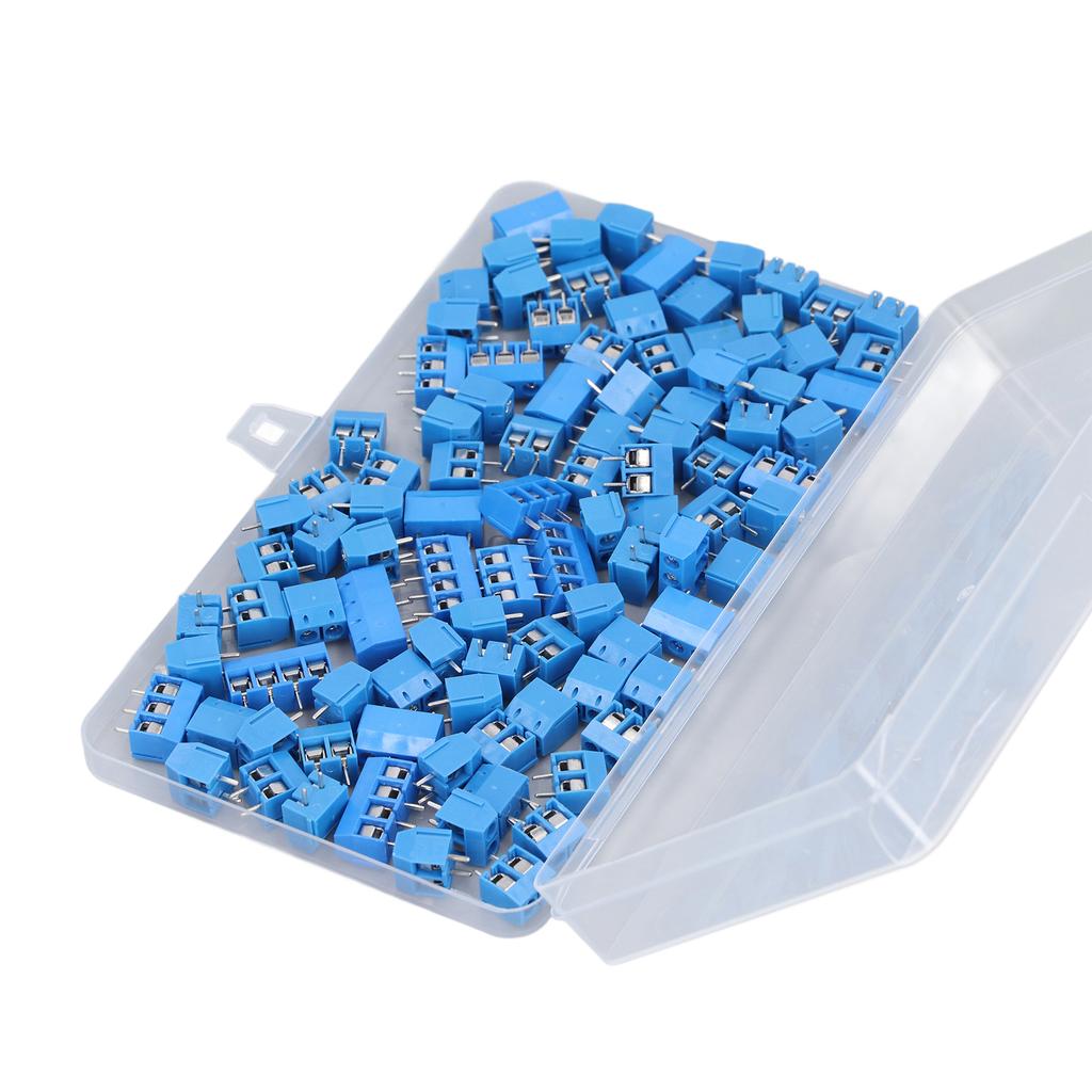 100 шт. Клеммная колодка с винтовым зажимом для монтажа на печатную плату 5,08 мм 2P 3P 4P Клеммная колодка для печатной платы для 14?22AWG