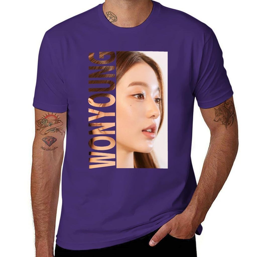 Футболка Wonyoung корейская мода винтажная одежда Унисекс смешные футболки