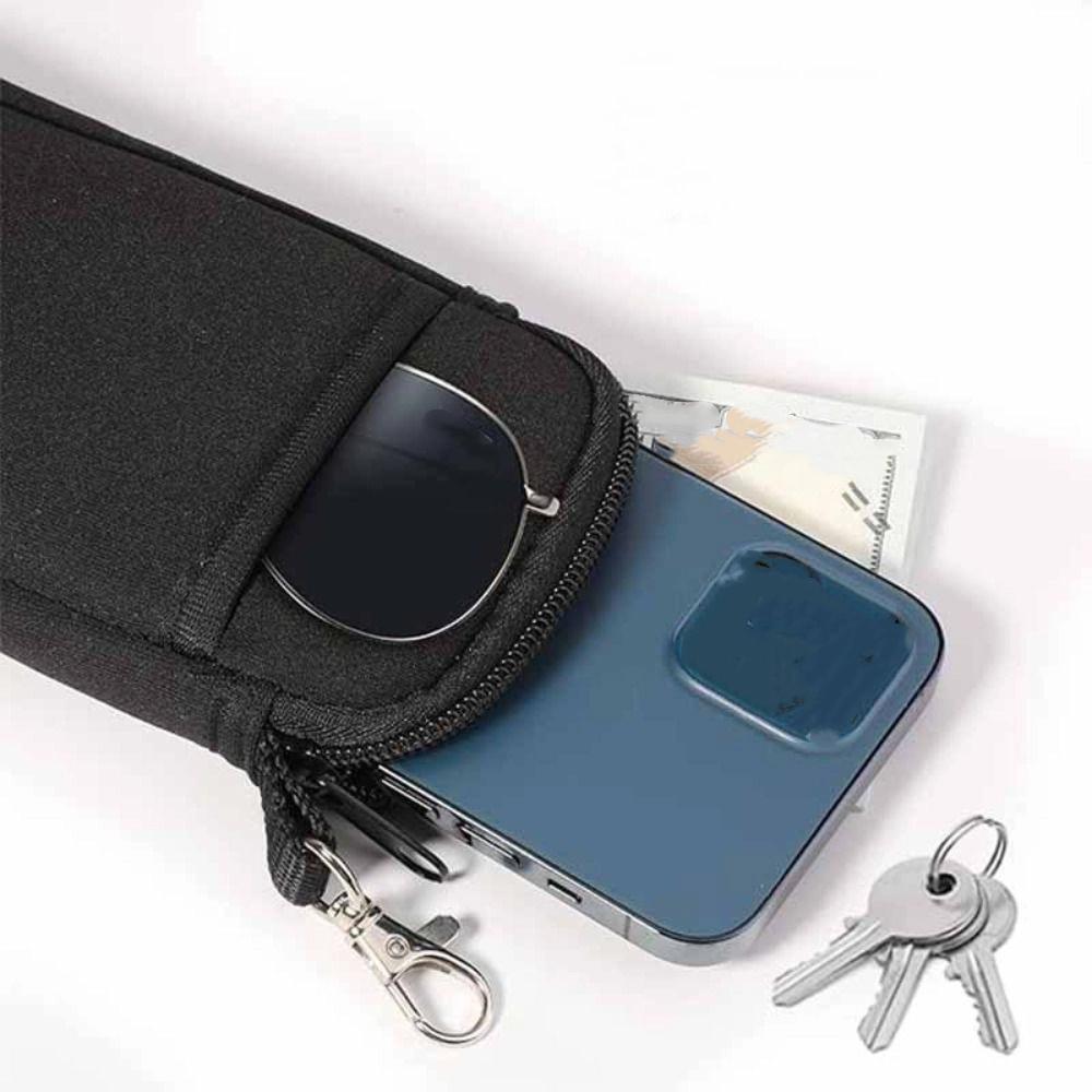 with Buckle Portable Glasses Case Portable Eyeglass Pouch Dustproof Zipper Phone Bag  Coin Storage