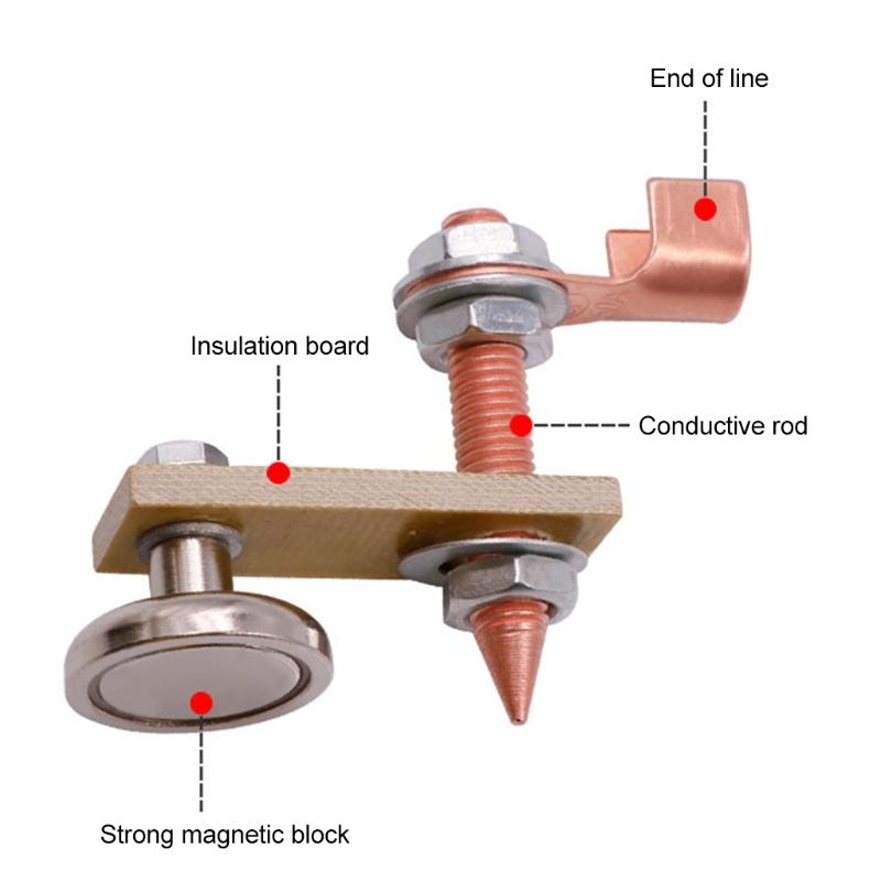 Welding Magnet for Head Practical Magnetic Spotter Connector Welding Ground Clamp Car Dent Repair Spare Part for Auto Re