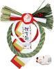 Osaka Choseido New Shimenawa Stylish Entrance Wreath with Approximately 22cm Umekomachi Includes Bonus Maneki Neko Chopstick Rest Year's Decoration,