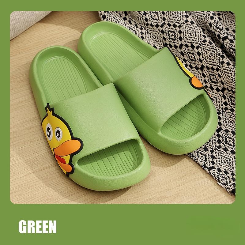 Женские тапочки на толстой подошве с рисунком милой утки, летние повседневные нескользящие простые парные сандалии и тапочки, мужские