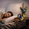 Stained Glass Cat Table Lamp USB Powered Vintage Animal Night Light Home Office Bedroom Kids Room Bedside LED Desk Lamp