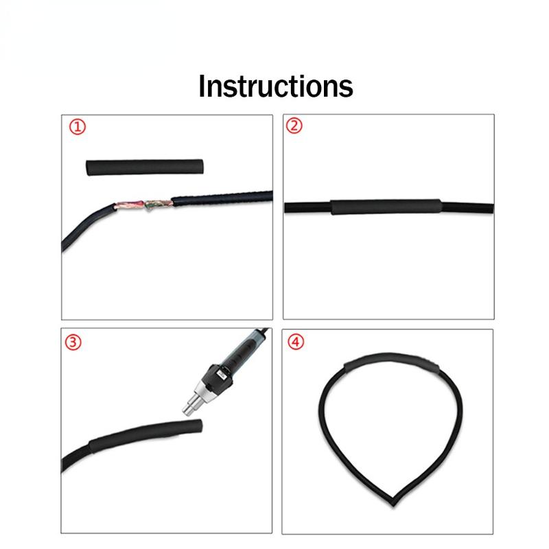 127-328pcs Heat Shrink Wrapping Kit Thermoresistant Tube Heat Shrink Tubing Electrical Connection Wire Cable Insulation Sleeving