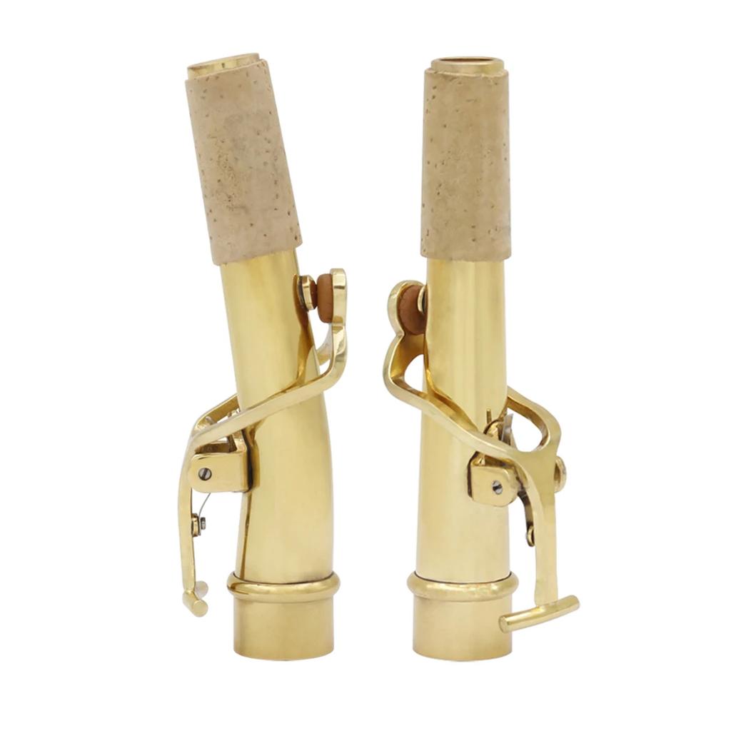 IRIN 2Pcs Bb Soprano Saxophone Neck Brass Sax Curved Neck Straight Neck Professional Woodwind Instrument Parts & Accessories