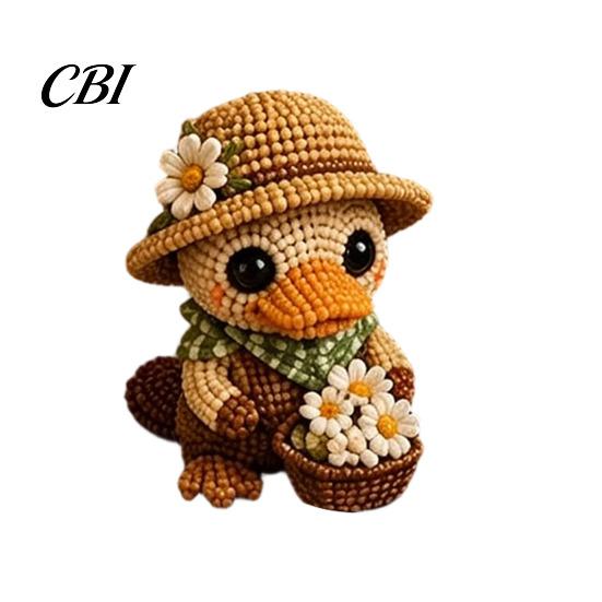 Craft Kit for Adults 3D Beaded Platypus DIY Kit, Tiny Animal Crafting Set, Bead Making Sculpture Adults, Creative Beading Decoration, Birthday