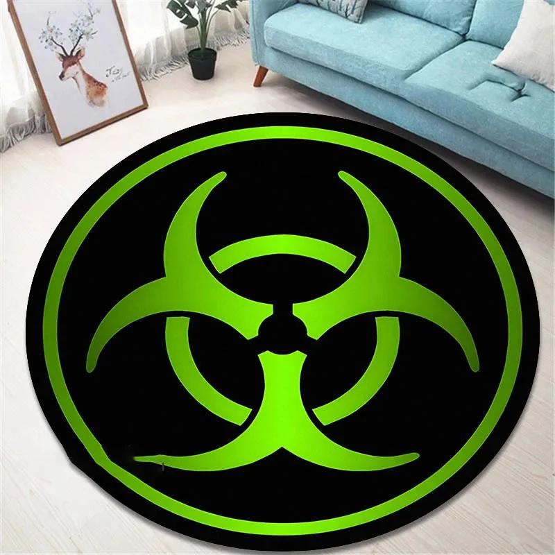 R-Resident Evil Ковер круглый с принтом Umbrella для гостиной, спальни, красивые коврики, нескользящий коврик для двери, напольные коврики, подарок на день рождения