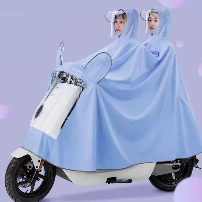 1 Макаронного цвета однослойный/двухслойный плотный дождевик для всего тела, водонепроницаемый мотоциклетный дождевик, подходит для электровелосипедов, мотоциклов, велосипедов