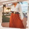 Western Leather Belts For Woman Concho Cowgirl Cowboy Disc Belt For Ladies Wide Boho Country Waist Belts For Dress